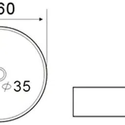 smart ceramic EDEN WHITE ROUND WASH BASIN EDEN WHITE ROUND WASH BASIN Table Top Basin image 5