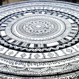 miyanbazaz Self Design 6 Seater Table Cover image 4