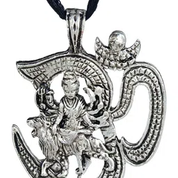 DZINETRENDZ Silver-Plated Brass Circular Pendants with Chains image 2
