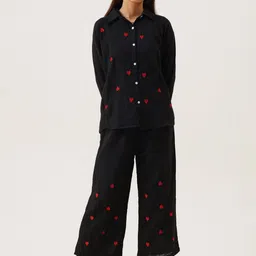 Mylin Graphic Printed Shirt Collar Pure Cotton Shirt With Trousers-image-32