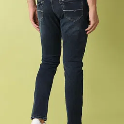 V-Mart Men  Mid-Rise Slim Fit Low Distress Light Fade Stretchable Jeans image 3