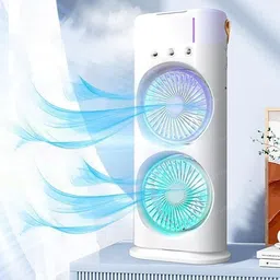 Emporium 99 Double Ended Spray Fan USB Portable with Remote Rotatable Mini Cooler Mist Humidifier Cooling Air Cooler for Home Office Bedroom Kitchen Travel USB Air Cooler-picture-40