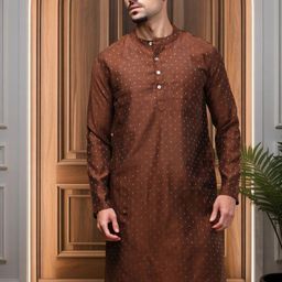 WHITE HEART Men Geometric Printed Daily Straight Kurta-picture-39