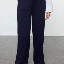 Trendyol Ribbed V-Neck Acrylic Cardigan And Trouser image 3