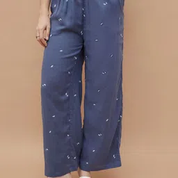 Fame Forever by Lifestyle Women Geometric Printed Cotton Easy Wash Trousers-picture-27