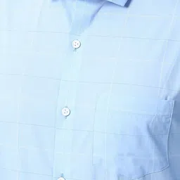 Peter England Checked Spread Collar Slim Fit Formal Shirt image 5