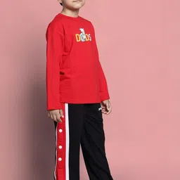 WEARDUDS Kids Printed Sweatshirt With Trousers-image-13