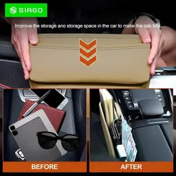 siago Car Seat Side Gap Filler Slot for Storing Phone, Cards & Coins Combo image 4