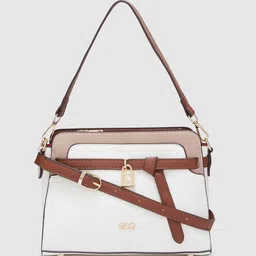 Globus Women White Colourblocked Casual Handheld Bag-picture-14