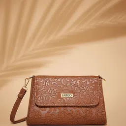 FARGO Floral Self Design Structured Sling Bag-picture-12