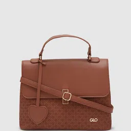 Globus Women Tan Textured Casual Handheld Bag-picture-47