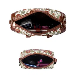 THE CLOWNFISH Set Of 2 Floral Printed Handheld Bag And Sling Bag image 2