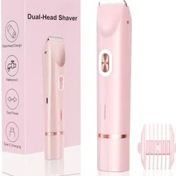 CRAZYABBS 2 in 1 Bikini Trimmer for Women, Dual Head Electric Shaver with IPX7 Waterproof Shaver For Women-image-35