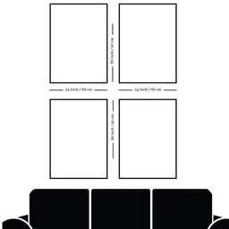 nestroots Portrait Set of 4 Canvas Wall Painting Stretch Canvas Frame image 2