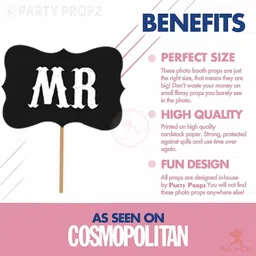 party propz Wedding Photo Booth Set of 19 Photo Booth Board image 3