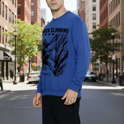 moda rapido Men Full Sleeve Printed Sweatshirt image 3