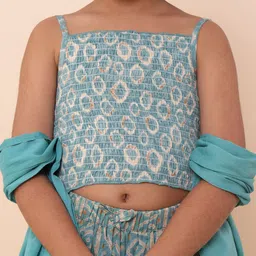 Sangria Girls Ethnic Motifs Printed Pure Cotton Lehenga Choli With Dupatta image 5