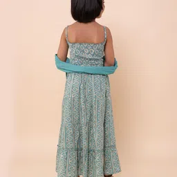 Sangria Girls Ethnic Motifs Printed Pure Cotton Lehenga Choli With Dupatta image 2