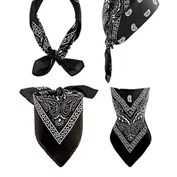 Aadikart Set of 4 Paisley Cotton Bandana-image-1