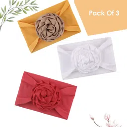 SYGA Infants Girls Set Of 3 Floral Stretchable Headband-picture-13