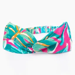 DEEBACO Women Blue & Pink Abstract Print Hairband-image-85