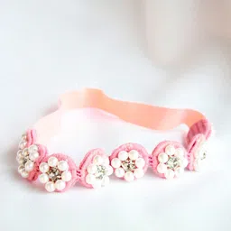 Choko Girls Orange & White Beaded Hairband-picture-13