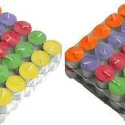 flipkart smartbuy Multi Color Tealight pure paraffin candle aprox 2 hr burn time 100 pc Candle-picture-33