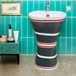 cara mark ceramic pedestal wash basin|stand basin|PEDESTAL BASIN| pedestal basin|pedestal basin for dining hall|WASHBASIN| Pedestal Basin image 3