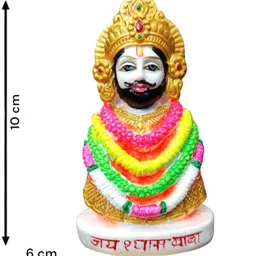 krishnanchal creation Religious Khatushyam Ji Decorative Showpiece - 10 cm image 3