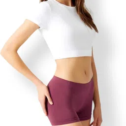 maitri Pack of 3 Solid Women Multicolor Gym Shorts image 5