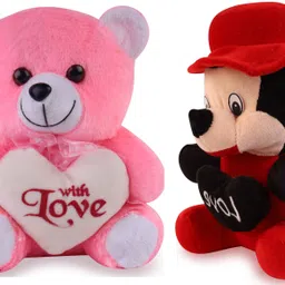 Pink Teddy And Cap Mickey Tennie Good Looking Stuffed Toys Mickey - 25 And Teddy - 12 cm-image-20