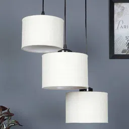 new era Marmor White Jute Cluster Hanging Light image 2