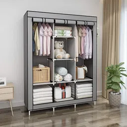 lukzer Micro Fiber Collapsible Wardrobe image 1