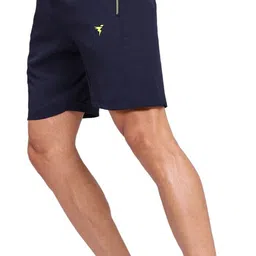 technosport Solid Men Dark Blue Sports Shorts image 1