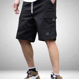 mgc maanu Solid Men Black Sports Shorts-picture-20