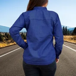 houseofcommon Women Regular Fit Solid Button Down Collar Casual Shirt image 3