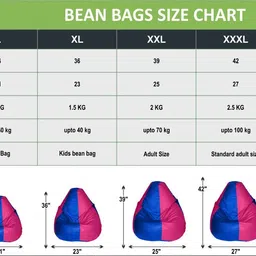 shira 24 4XL Tear Drop Bean Bag Cover (Without Beans) image 3