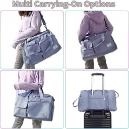 lifeindia 45 L Gym Duffel Bag - Multi Pocket Ultra-|Men and Women |Duffle Gym Bags with separate shoes pocket - Grey image 4