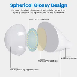 hasthip USB LED Desk Lamp 3-Color Desk Lamp with Dimmable Brightness Study Lamp image 3