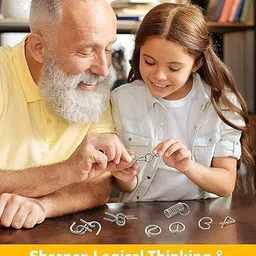 bazaar Brain Teasers Metal Puzzle Toys Puzzle Unlock Interlock Toys image 4