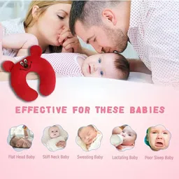 synlark Pillow Cotton Smiley Baby Pillow Pack of 1 image 5