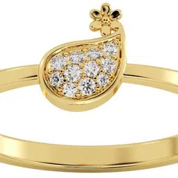 avsar AVR1079YB 14kt Cubic Zirconia Yellow Gold ring-image-2