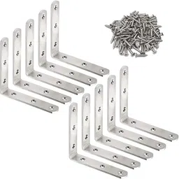 25-Pack 2cm x 2cm Right Angle Brackets, Standard Wall Mounting, Stainless Steel Hose Brackets-image-11