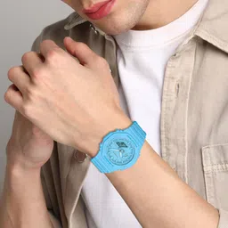 casio G-SHOCK Blue Dial Blue Resin Strap Analog-Digital Watch - For Men G1521 (GA-2100-2A2DR) image 2