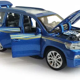 galactic Simitation 1:32 Toyuta LAN Cruser Praudo Ally Metal Car Model Toy with Music,Light and Pull Back for Kids(Best for Gift)(4 Color Available 1 color send)(Multicolor) image 2