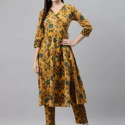 Indibelle Women Geometric Dyed Anarkali Kurta-picture-16