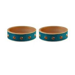 Vidhya Kangan Women Blue Brass Bangle image 2