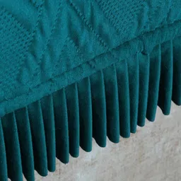 Fashion Throw Teal Velvet 1 Piece Sofa Cover image 5