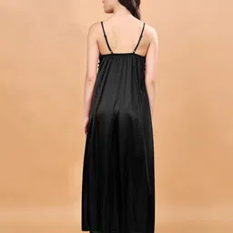 NIGHT KEYS Women Satin Maxi Nightdress with Robe image 2