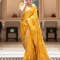 Aldwych Woven Design Zari Banarasi Saree-picture-29